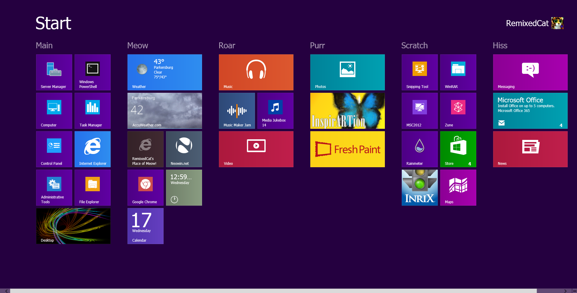 Show your Windows 8 Start menu. Tips, Tweaks & OS customization Neowin