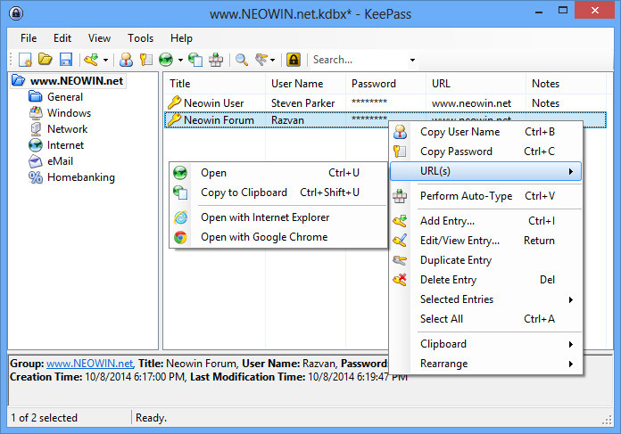 keepass 2 x