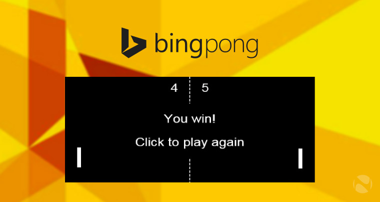 microsoft challenges you to a game of bing pong on its search site