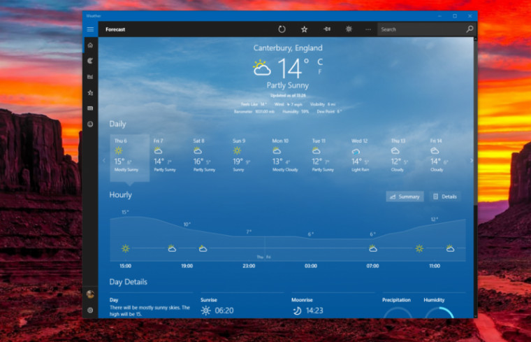 Msn Weather Supports Dark Theme For Insiders In The Fast Ring Neowin