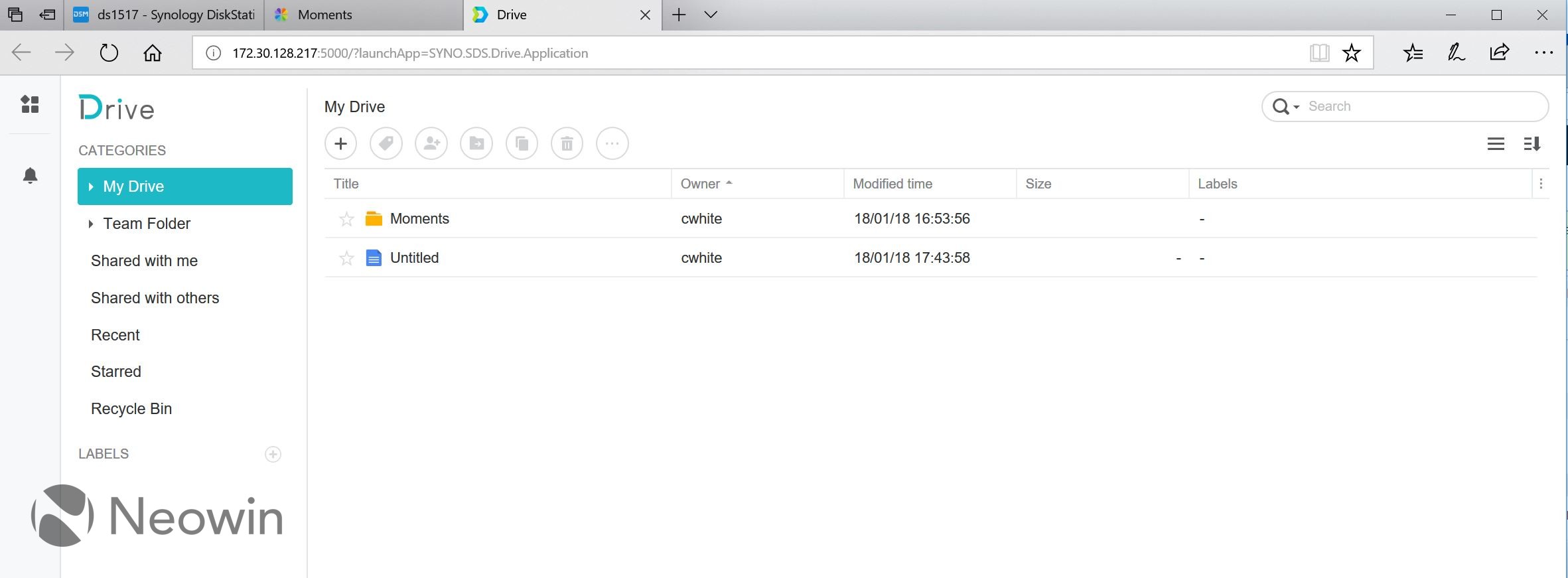 synology drive mapping domain