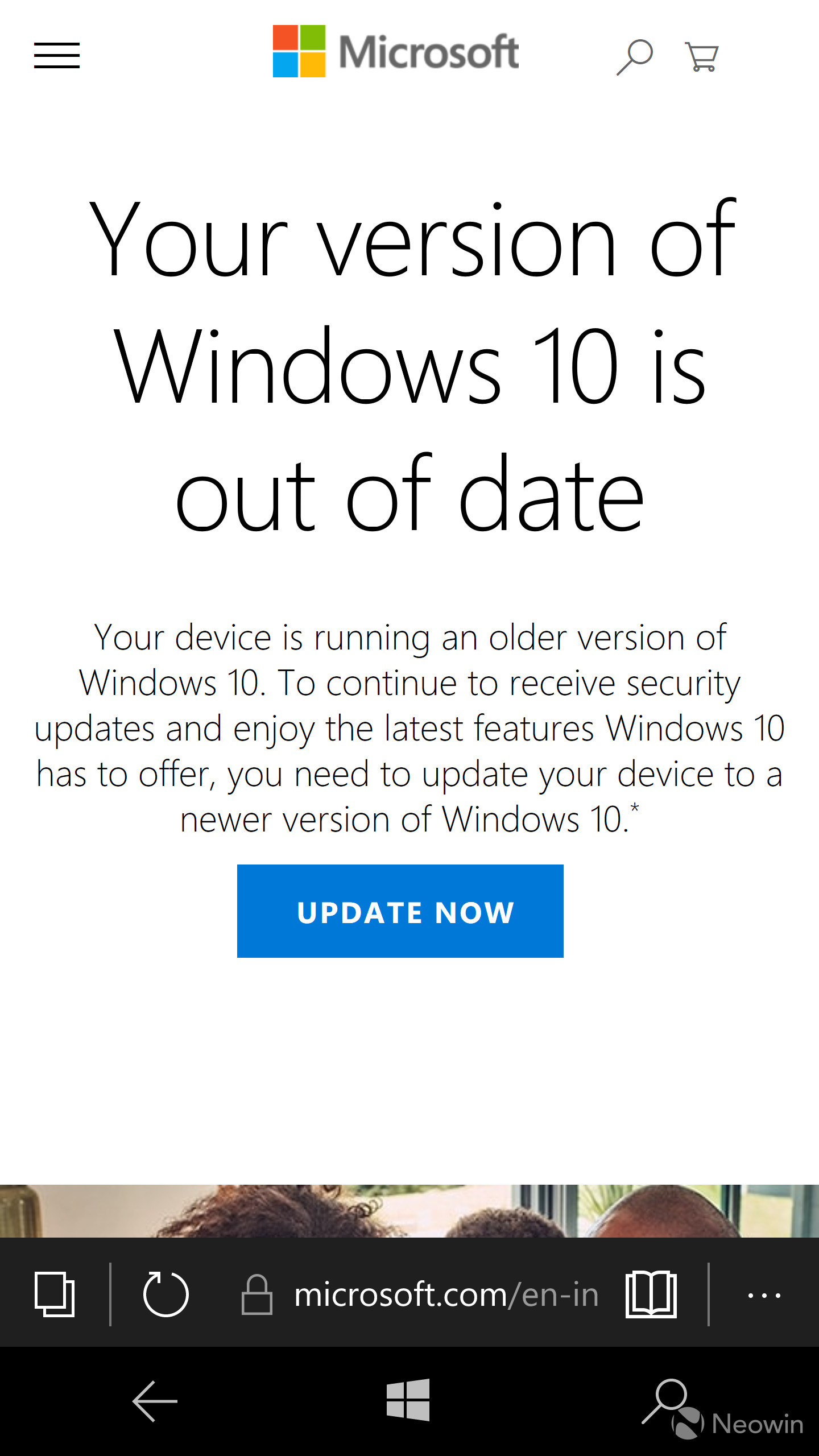 windows 10 mobile prompts users to update their pc as anniversary
