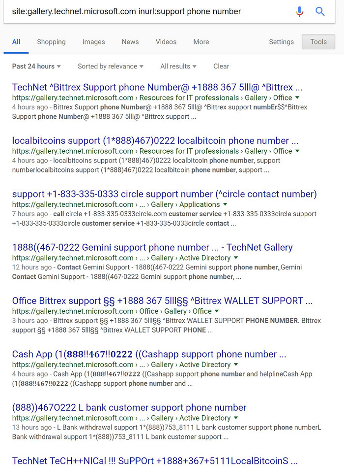 over 3 000 tech support scams spotted on microsoft technet pages