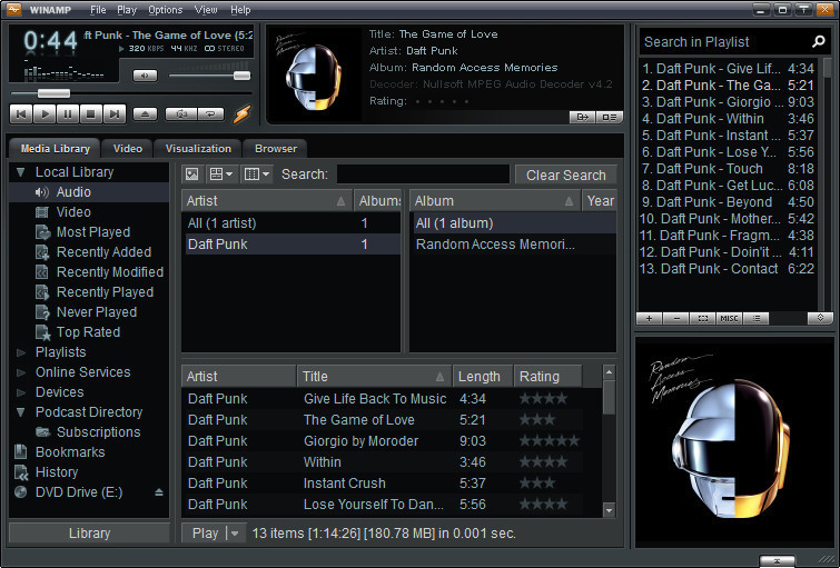 how to make winamp default player