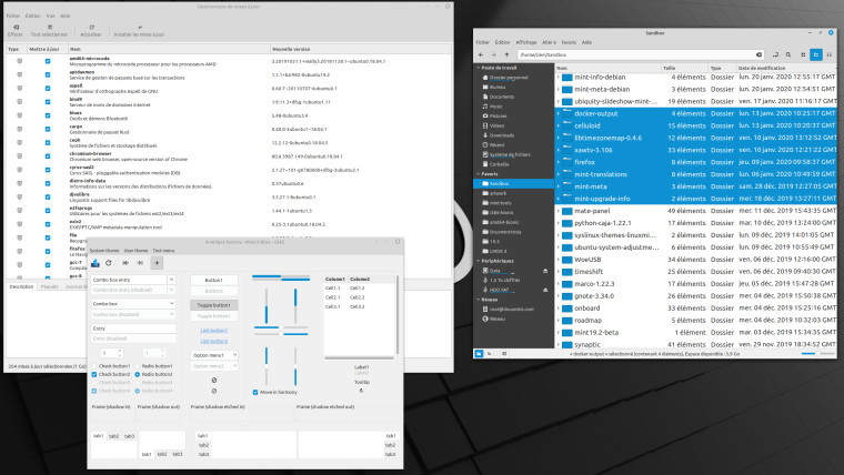 The new Aqua theme in Linux Mint 20