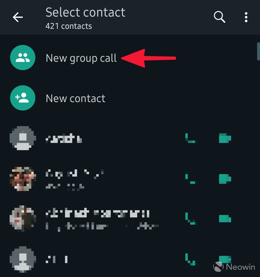 how to make a group call on whatsapp without inviting all