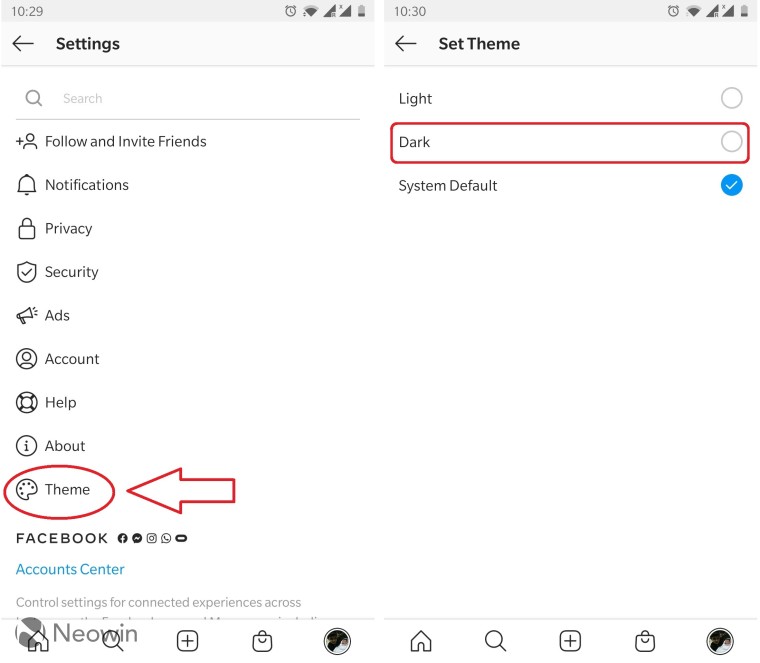 How to toggle dark mode on Instagram on Android devices Neowin