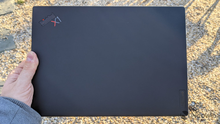 Lenovo ThinkPad X1 Nano viewed from the top, lid closed