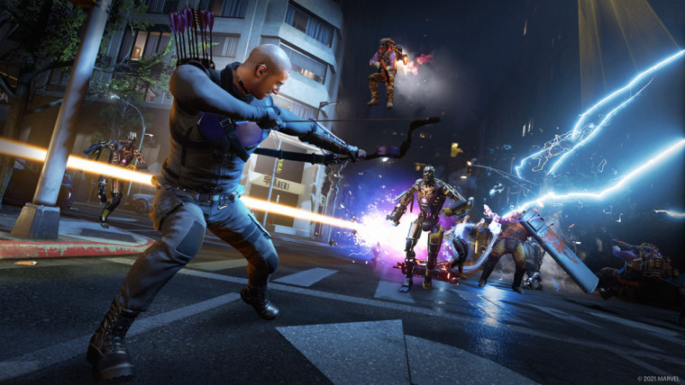 Marvels Avengers screenshot of Hawkeye