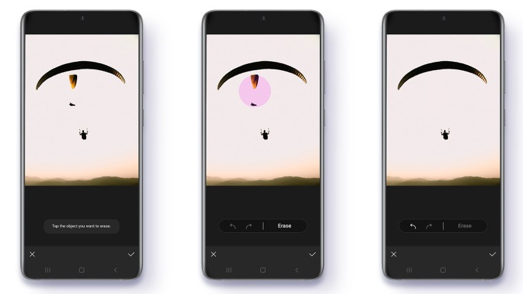 New object eraser feature in One UI 3.1