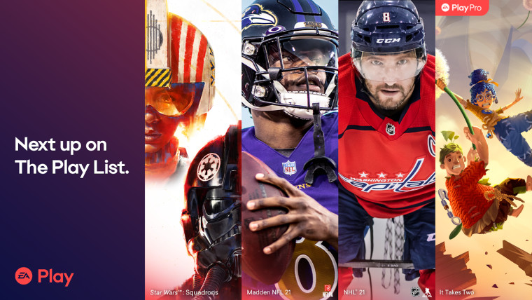 EA Play promo showcasing upcoming March games