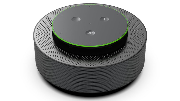 Microsoft Intelligent speaker on white background