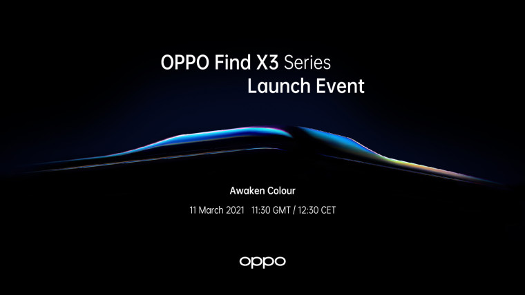 Announcement of the OPPO Find X3 Series launch event
