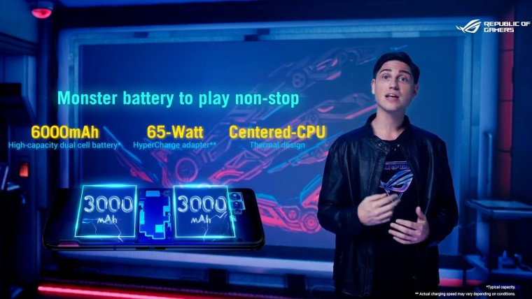 Battery specs of the ROG Phone 5