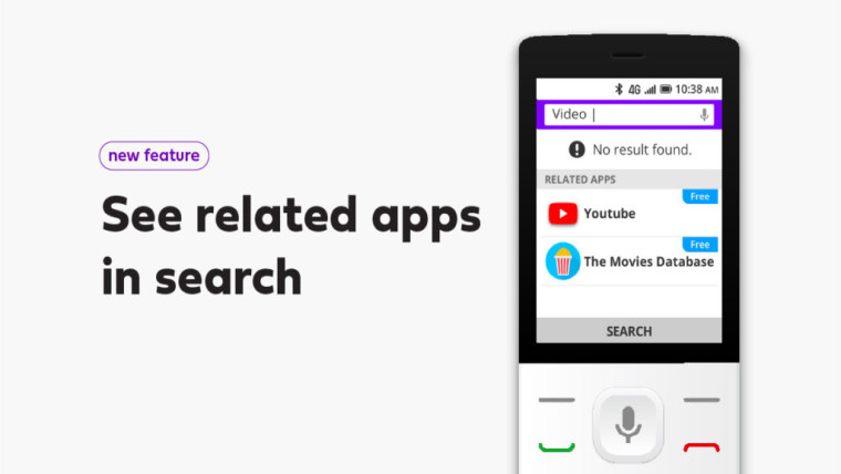 A demonstration of related searches in the KaiStore