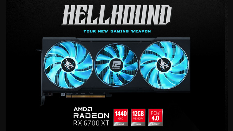 The PowerColor RX 6700 XT Hellhound graphics card