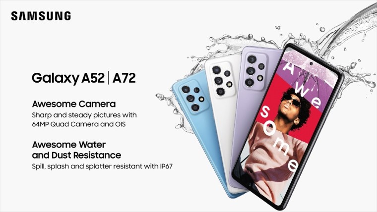 samsung galaxy a52 and samsung galaxy a72 india