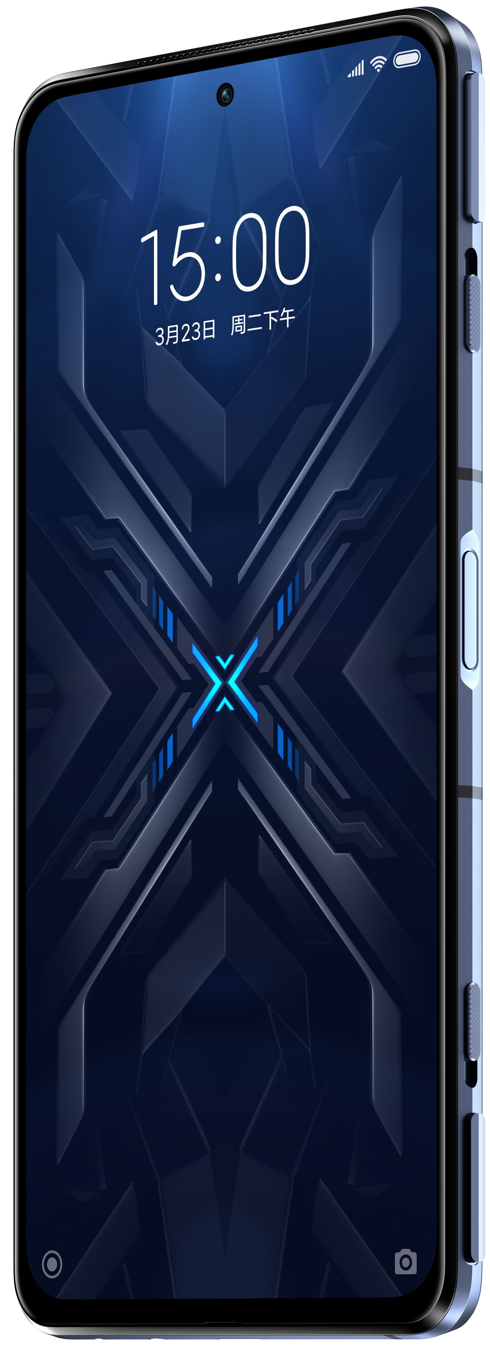 Right-angle view of the Black Shark 4 display