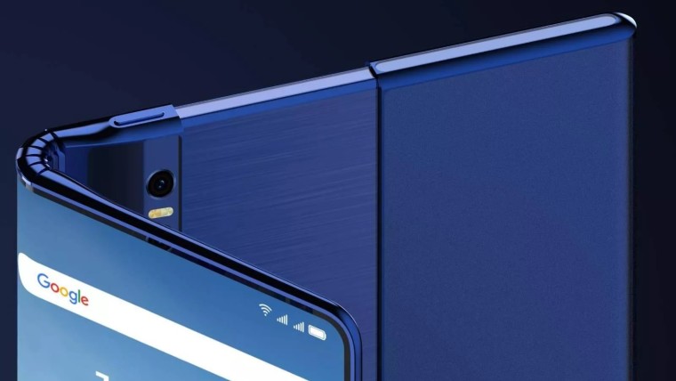 Concept image of a TCL phone with both folding and rolling displays