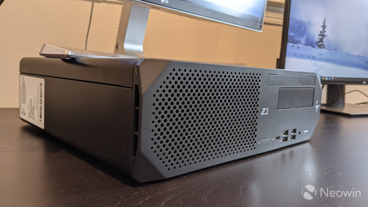 Close-up shot of the HP Z2 Small Form Factor