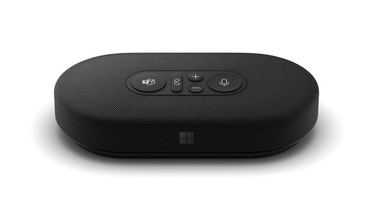 Press image of Modern USB-C speaker on white background