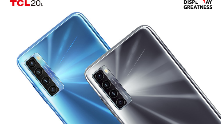 Press image of TCL 20L with white background