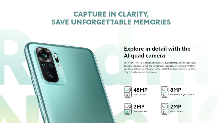 xiaomi redmi note 10 camera specifications