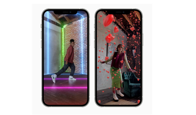 The new AR Spaces feature in Clips