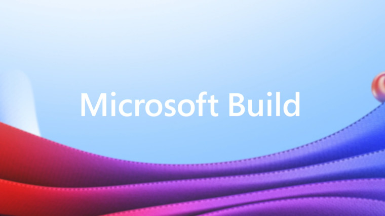Microsoft Build written against a bright background