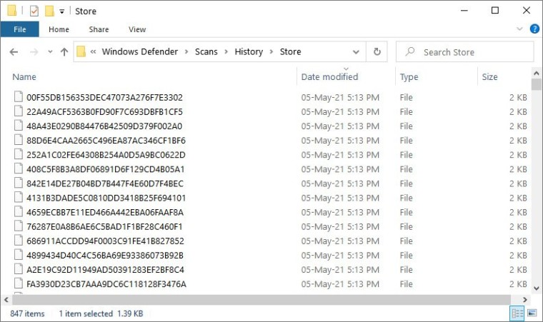 Microsoft Defender&039s scan history folder on Windows Server