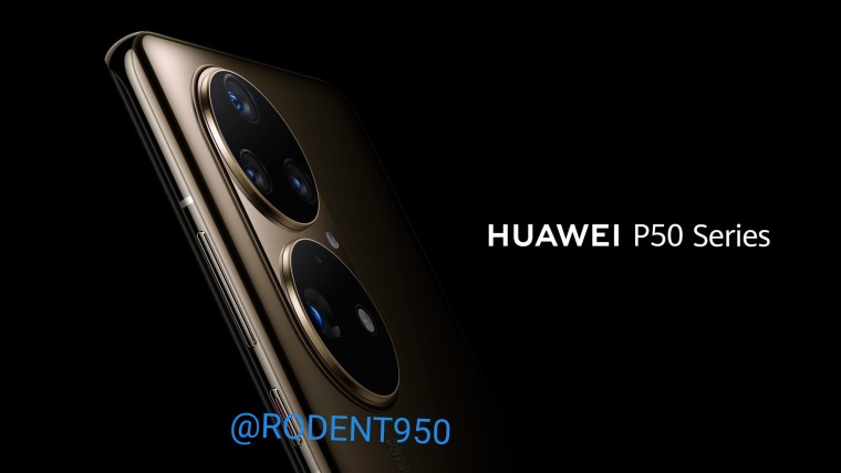 Purported official render of the Huawei P50 showing off its camera bump