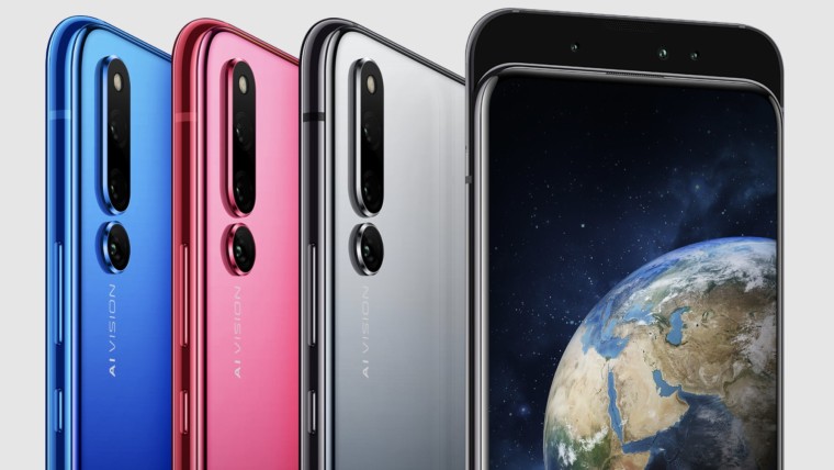Honor Magic 2 in blue pink and grey colors