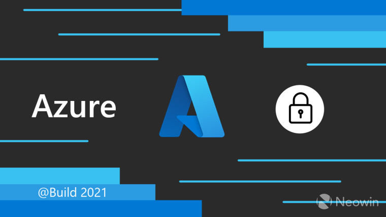 Azure logo on dark background with horizontal and slanted blue lines