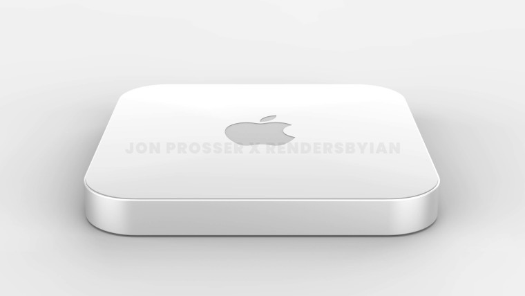 Overhead frontal view of the purported Mac mini redesign