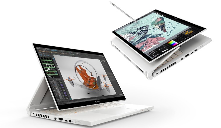 Acer ConceptD 3 Ezel product renders in different positions