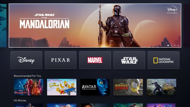 Disney Plus app on Xbox
