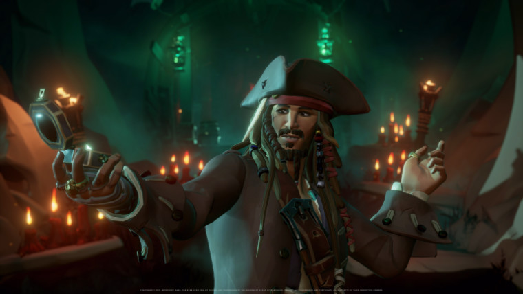 Sea of Thieves A pirate&039s life screenshot featuring Jack Sparrow