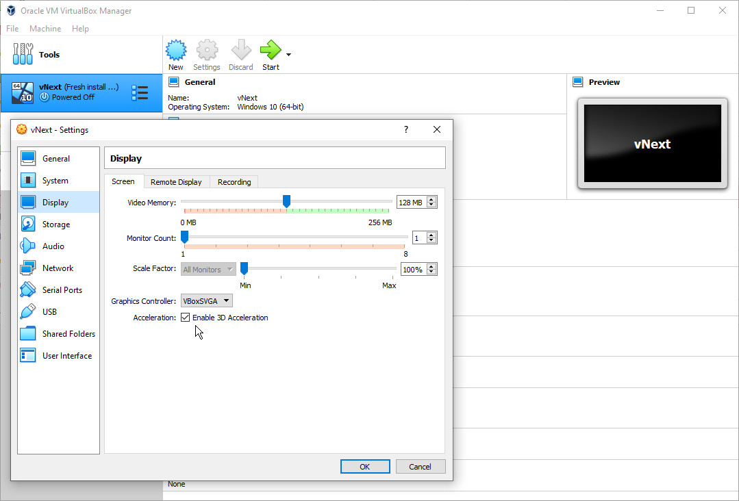 virtualbox network settings disabled for guest