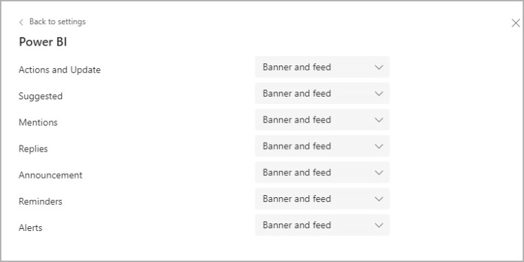 Microsoft Teams&039 activity feed showcasing the new Power BI integration