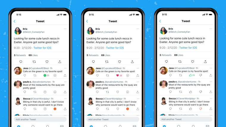 Downvote and upvote system being tested on Twitter for iOS
