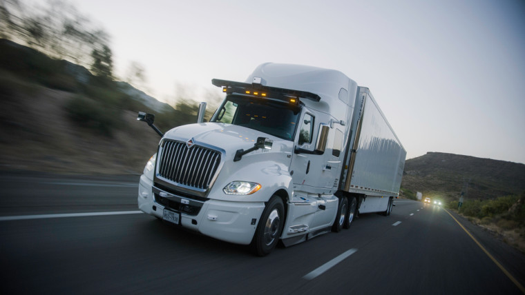 A truck on the road