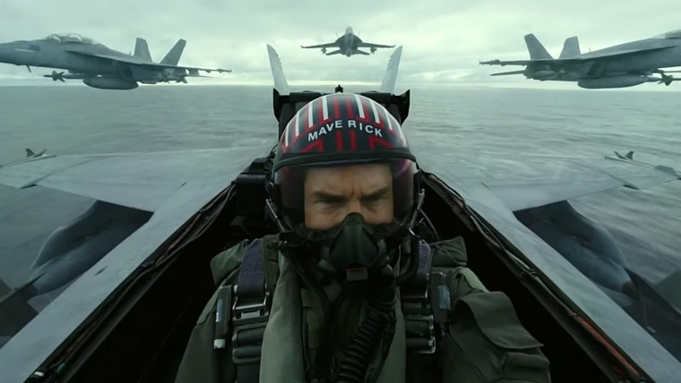 This is a promotional image from Top Gun Maverick