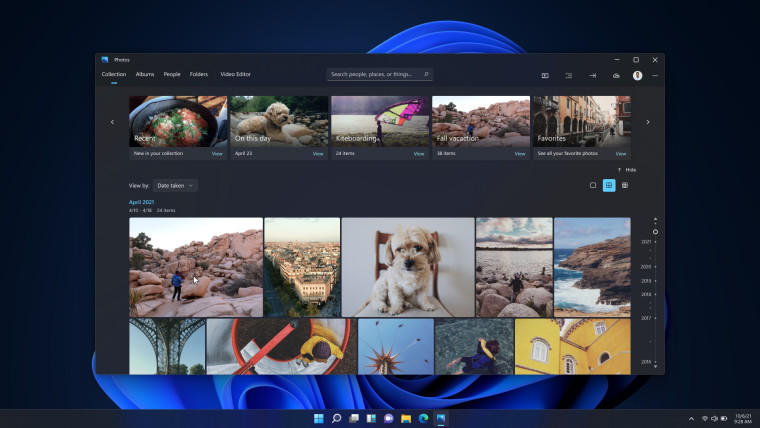 New Windows 11 Photos app in dark moder