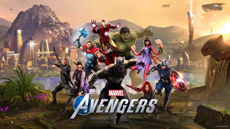 Marvels Avengers key art with Black Panther