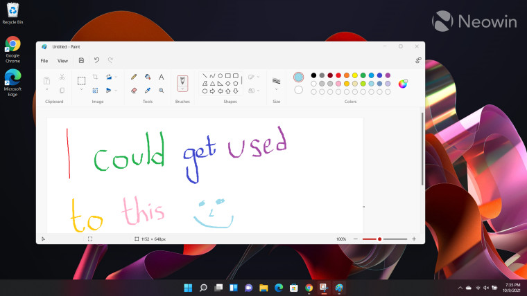 A screenshot of Paint open on the Windows 11 desktop