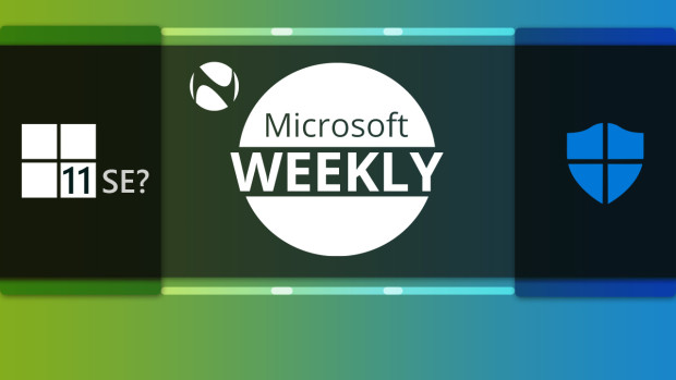 Microsoft logo with 11 and SE written on the left and Microsoft Defender logo on the right