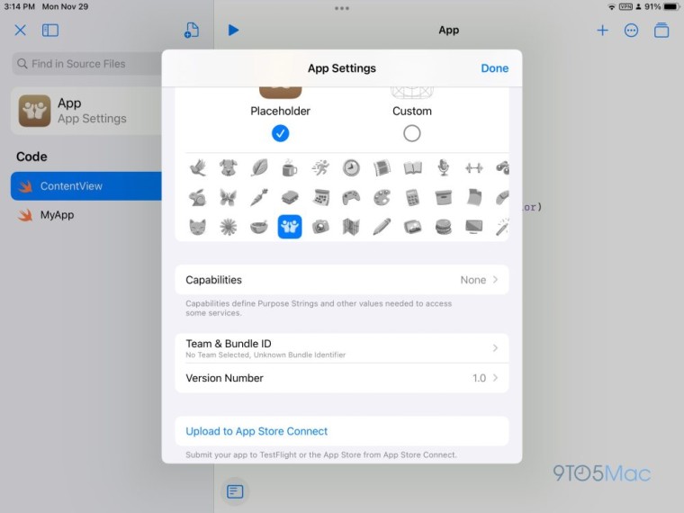 Screenshots from the Swift Playgrounds 4 leak