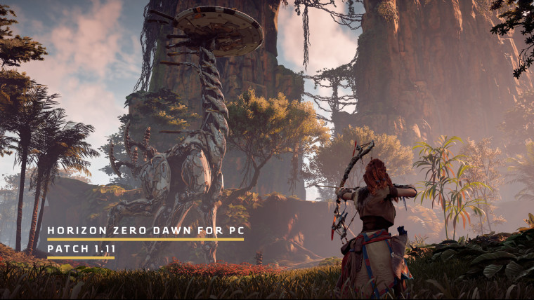 Horizon Zero Dawn screenshot with PC patch number