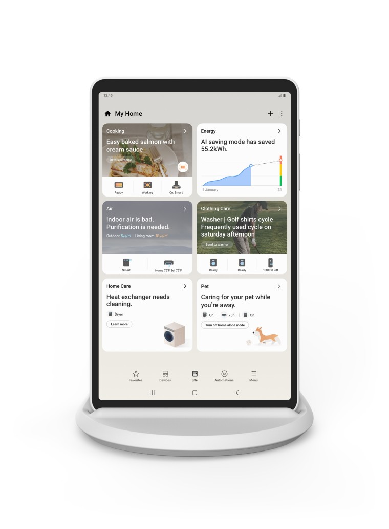 Samsung&039s new tablet-style touchscreen device Samsung Home Hub