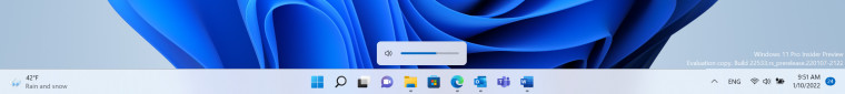 New volume flyout for Windows 11 build 22533